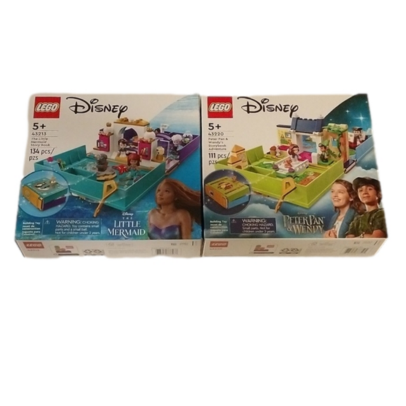 Lego Disney 43213 Little Mermaid & 43220 Peter Pan Wendy Storybook Adventures - Picture 1 of 8